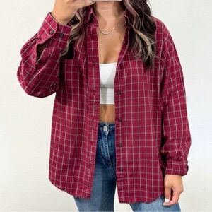 Red and white black flannel